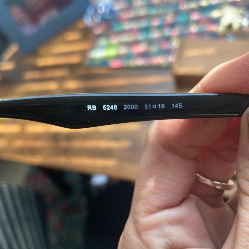 Rayban shiny black ophthalmic glasses eye size 52